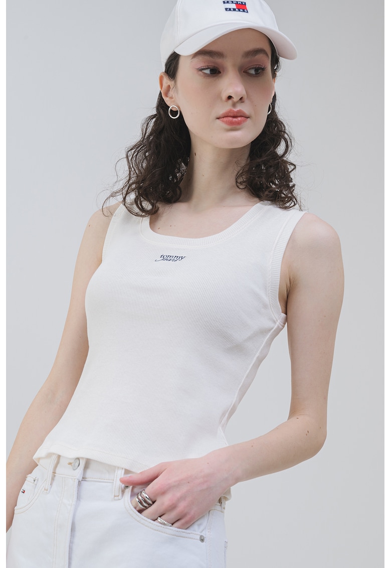 Oferte la Top slim fit cu detaliu logo