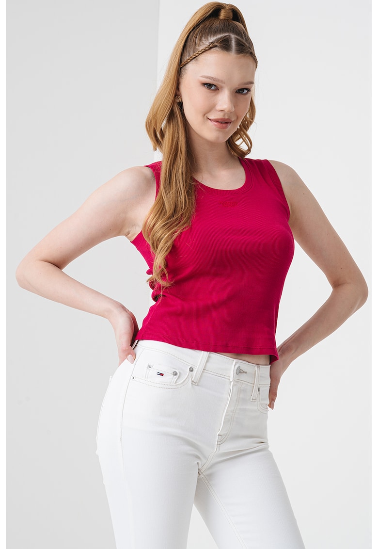 Oferte la Top slim fit cu detaliu logo