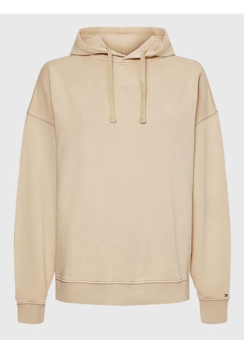 Hanorac cu gluga - Relaxed Fit - Bumbac - Bej - Bej