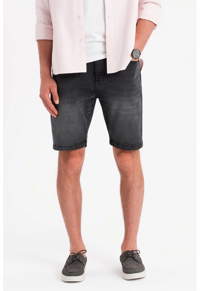 Blugi scurti cu buzunare - Negru