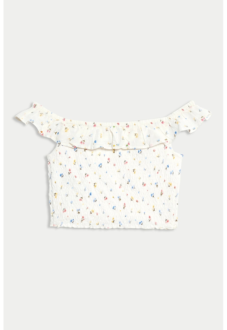 Oferte la Top crop de bumbac - Alb murdar