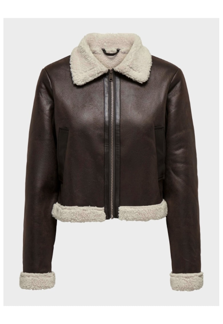 Geaca dama - 303873028 - Piele Ecologica - Maro