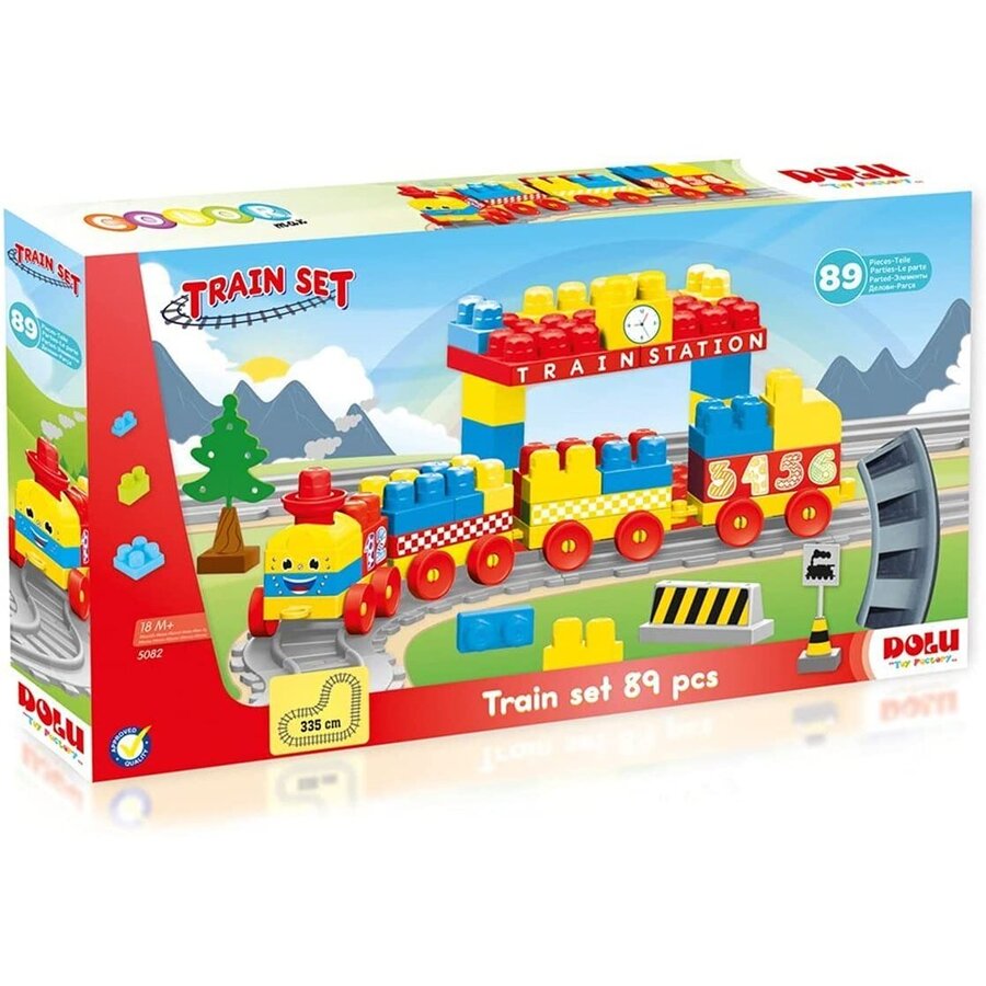 Oferte la Set de Constructie Trenulet 89 Piese 18 Luni+ Multicolor