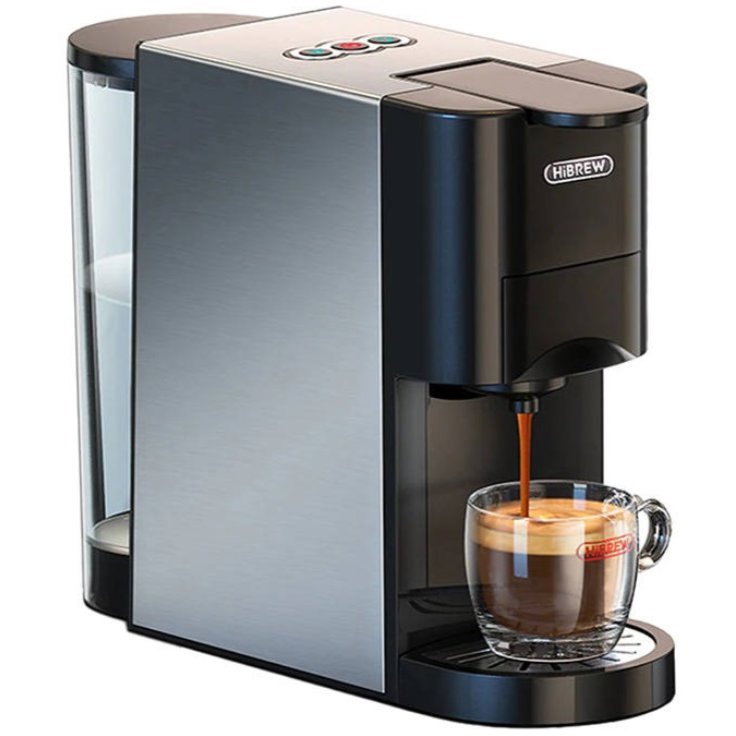 Oferte la Espressor Cafea H3A 19Bar 1450W 1000Ml Compatibil Cu Capsule Nespresso Dolce Gusto Si Cafea Macinata Negru/Gri