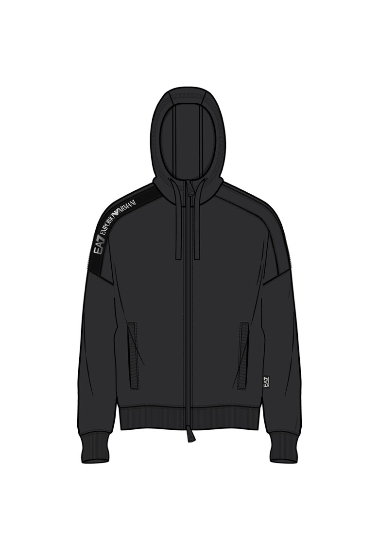 Bluza pentru Drumetie - 6DPM12-PJOGZ-1200 - Negru - Negru