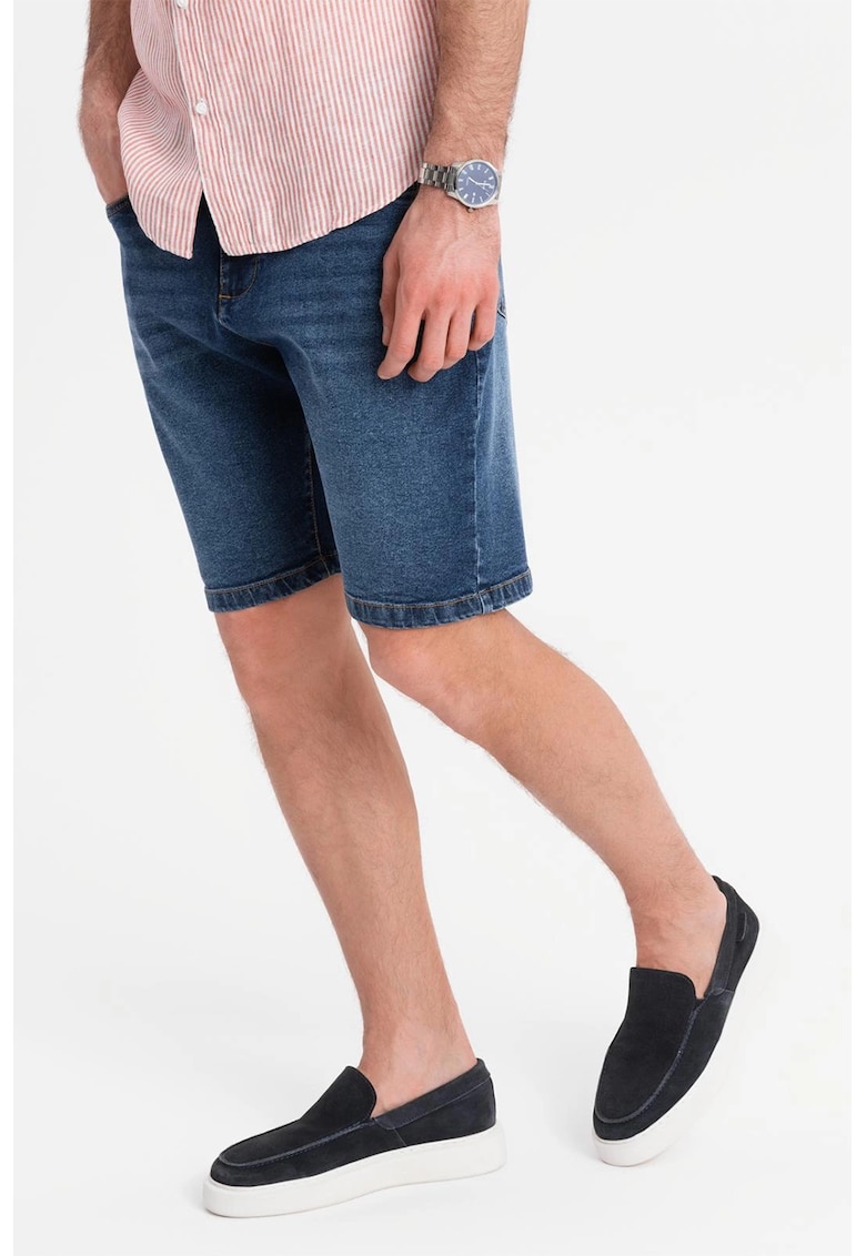 Oferte la Blugi scurti cu buzunare - Albastru indigo