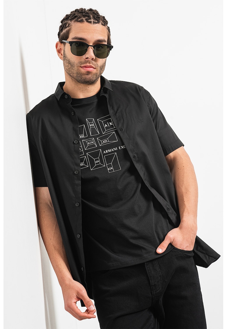 Oferte la Camasa cu maneci scurte - Negru