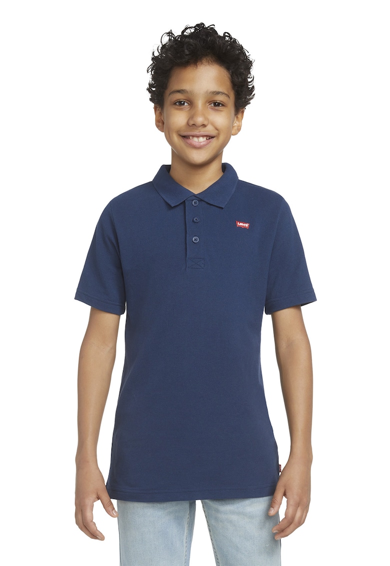 Tricou polo din bumbac pique - Bleumarin