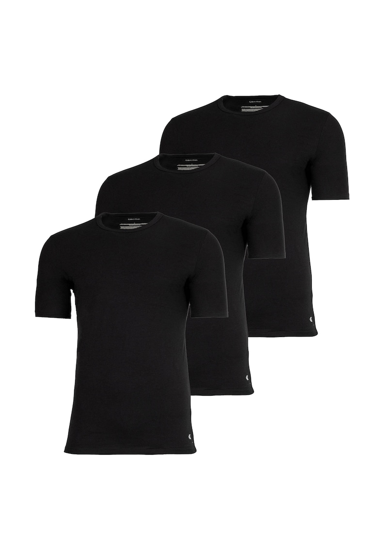 Oferte la Set de tricouri de casa din amestec de bumbac - 3 piese - Negru