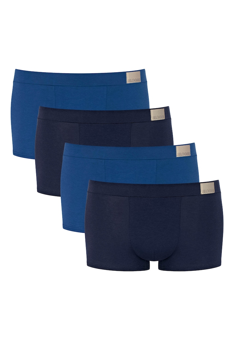 Set de chiloti hipster GO Natural - 4 perechi - Albastru