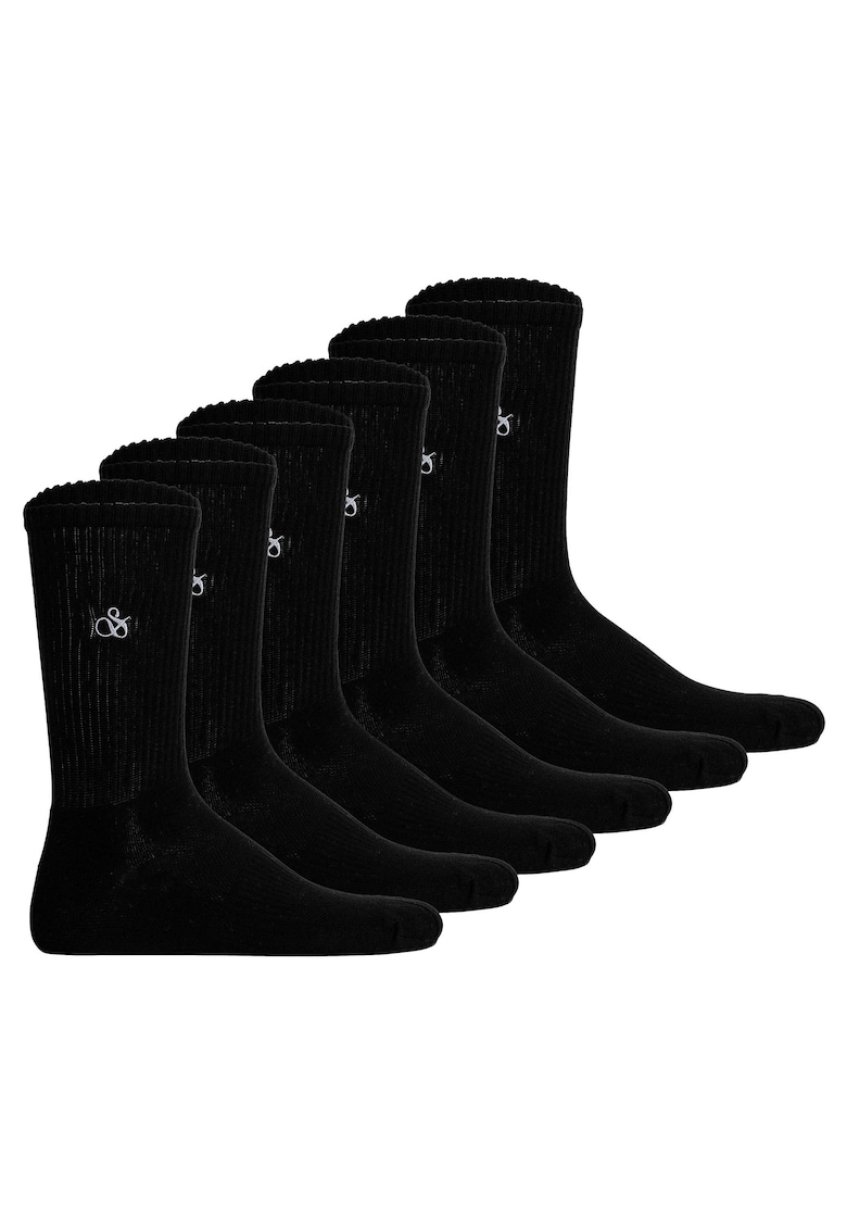 Oferte la Set de sosete lungi - 6 perechi - Negru