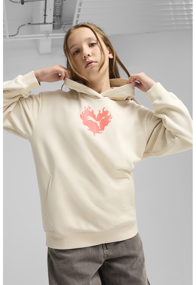 Oferte la Hanorac lejer cu imprimeu logo - Crem