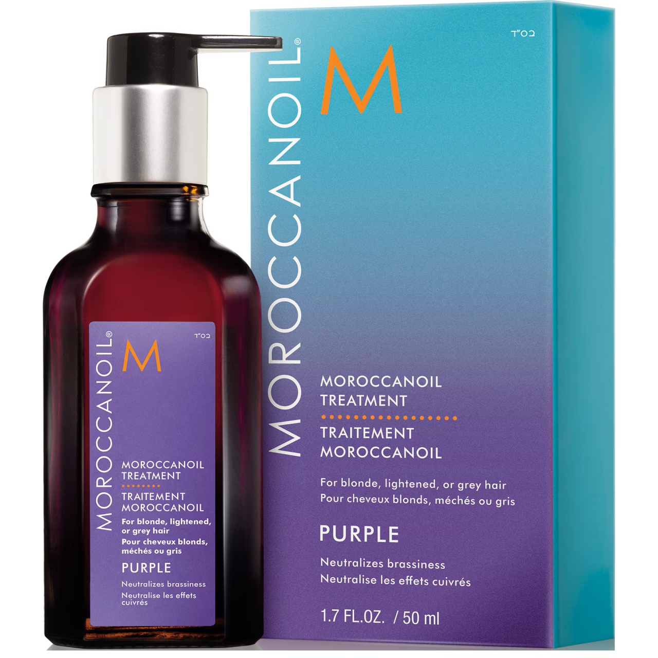 Oferte la Ulei tratament pentru par blond, cu reflexii deschise sau grizonat Purple Moroccanoil (Gramaj: 50 ml)