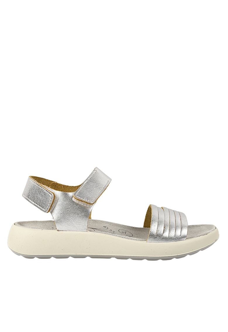 Sandale casual - dama - 757081 argintiu - piele naturala - Argintiu