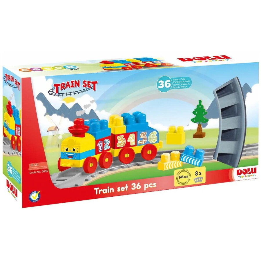 Oferte la Set de Constructie Trenulet  36 Piese 18 Luni+ Multicolor