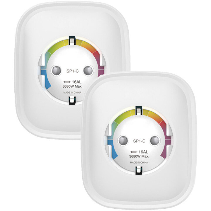 Oferte la Set 2 Prize Inteligente SP1-HE Wi-Fi Compatibilitate Apple HomeKit 3680W 16A Alb