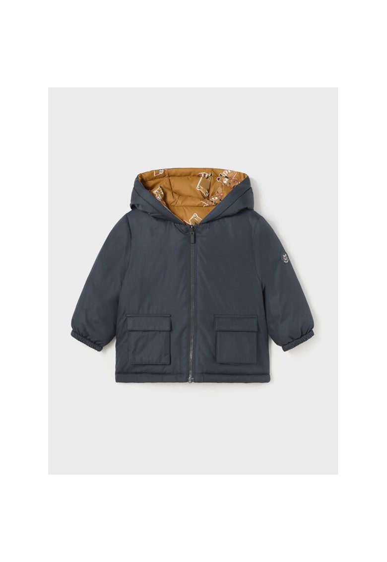 Geaca copii - 64437 - Poliester - Maro/Bleumarin