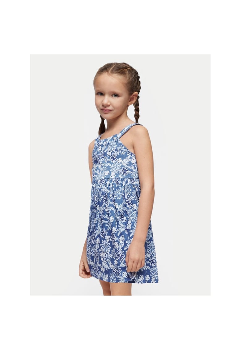 Rochie fete - 141249 - Albastru - Bumbac