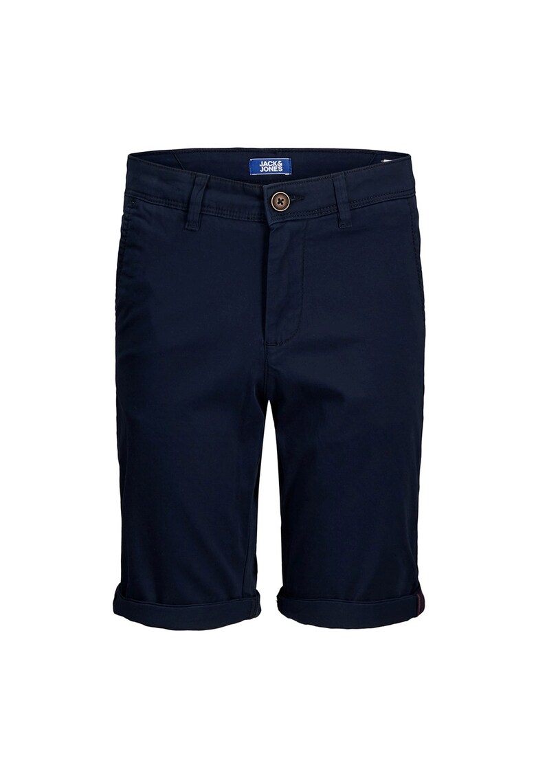 Pantaloni scurti chino cu talie medie - Bleumarin