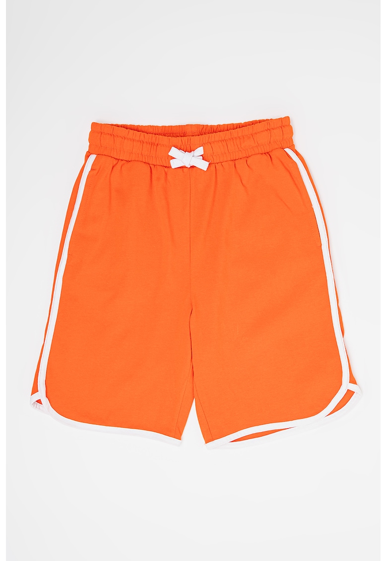 Pantaloni scurti de bumbac cu snururi - Coral