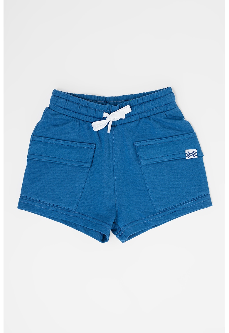 Pantaloni scurti cu snur si buzunare - Albastru inchis