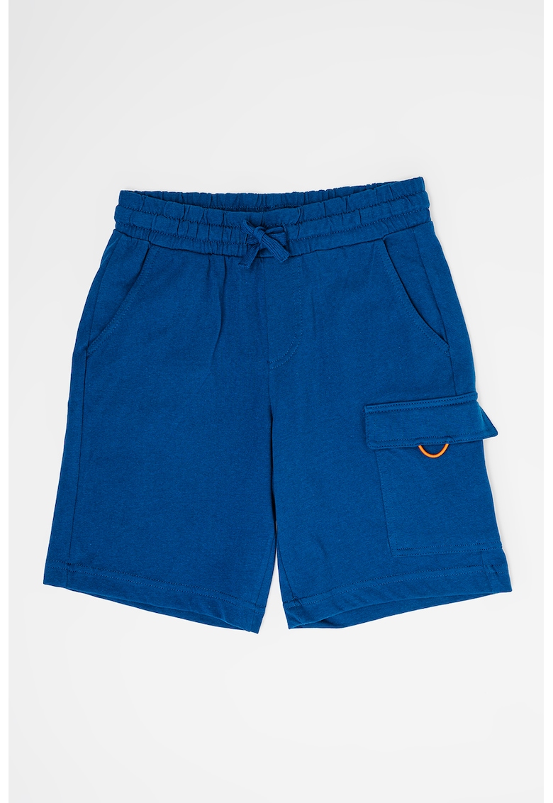 Pantaloni scurti de bumbac cu buzunare - Albastru