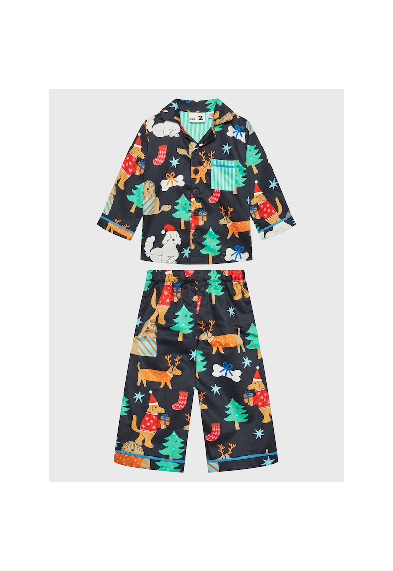 Pijama baieti - 301931744 - Bumbac - Bleumarin