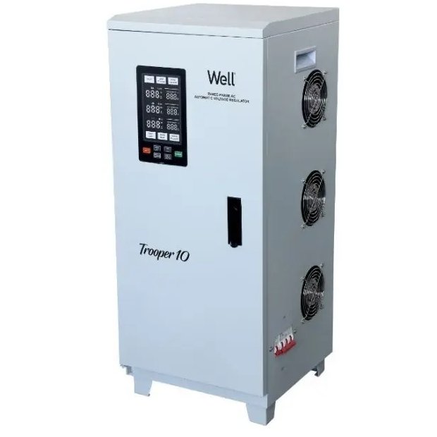 Stabilizator automat de tensiune trifazat cu servomotor 10KVA/ 8KW, Well AVR-SRV/TRI-DFC10KVA-WL