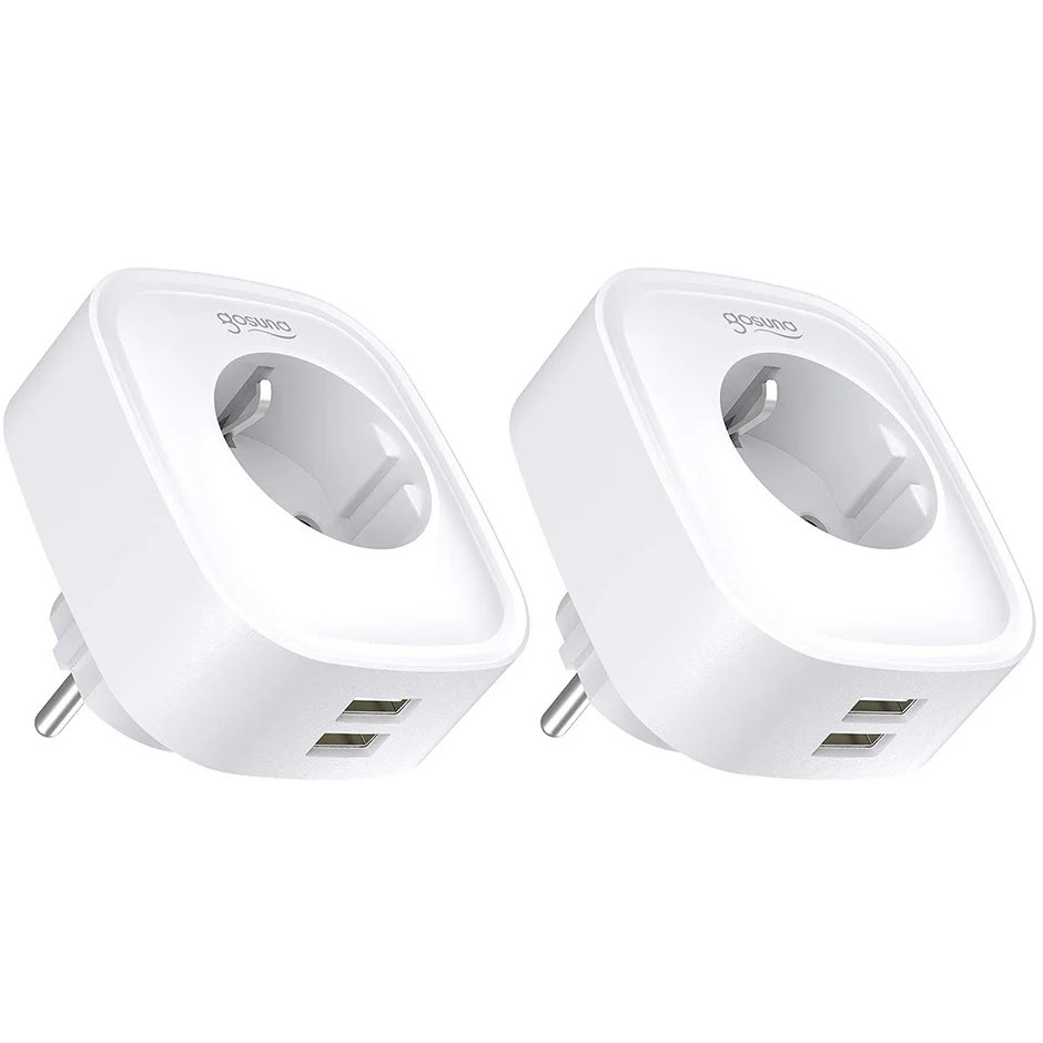 Oferte la Set 2 prize inteligente WiFi Gosund SP112, 16A, 2X USB,Tuya, Monitorizare consum energie 6972391281365