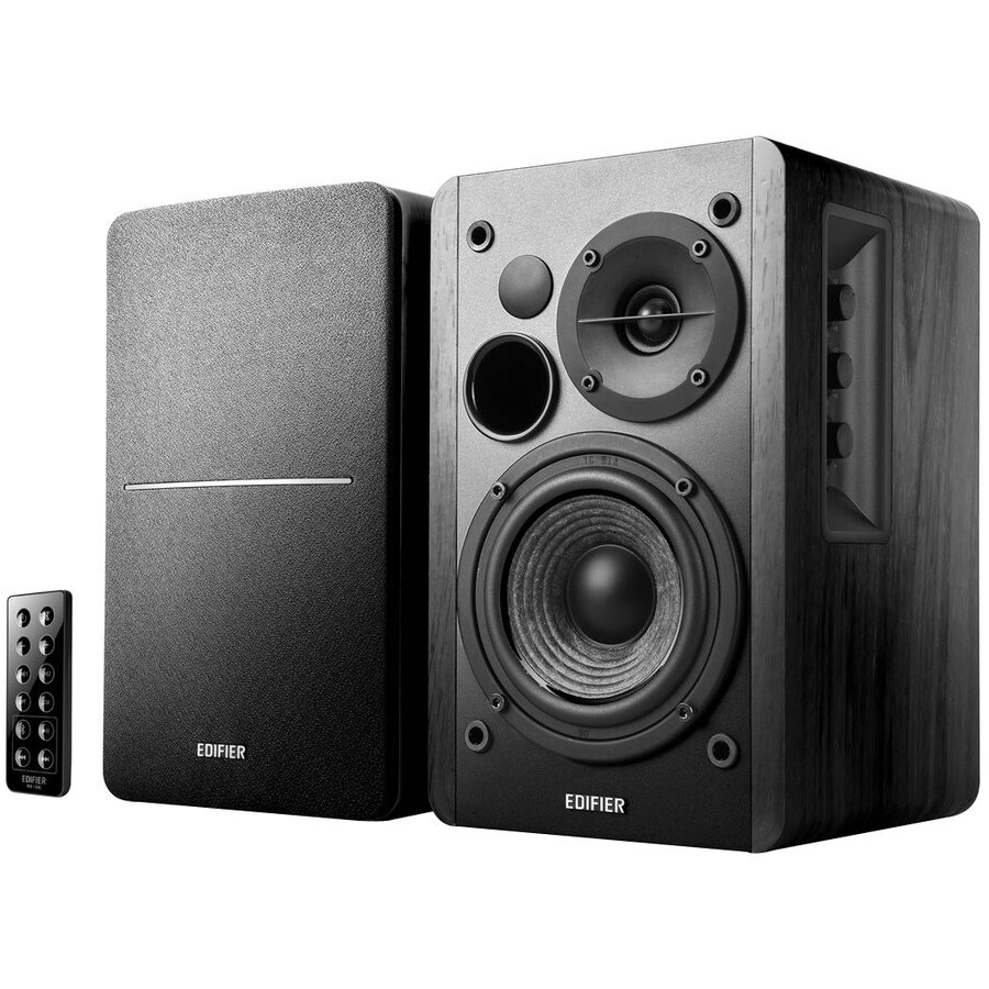 Oferte la BOXE EDIFIER 2.0, RMS:  42W (2 x 21W), bluetoth telecomanda wireless, volum, bass, treble,  optical,  black, R1280DB