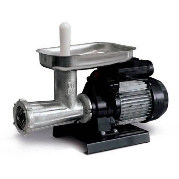 Oferte la Masina de tocat carne Reber 9500 N n.22, Putere 600W, Productie 70~120kg/h, Corp din fonta tratata, Palnie din inox 304, Gauri sita 8mm, Comutare inainte/inapoi