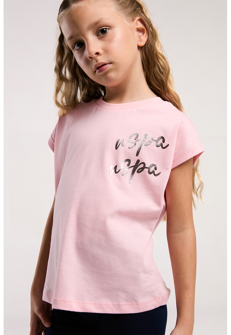 Oferte la Set de tricou cu imprimeu si pantaloni - 2Piese - Roz pastel