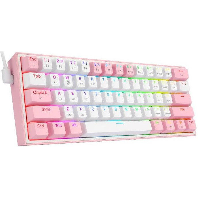 Oferte la Tastatura gaming Fizz Pro RGB White Pink Mecanica Red Switch