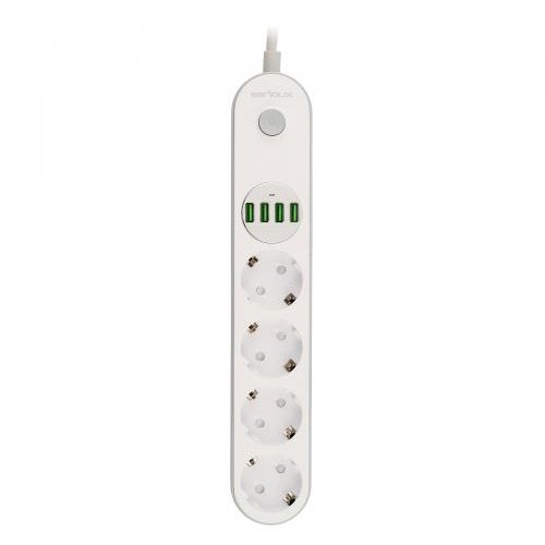 Oferte la Prelungitor cu protectie 8 prize 2m White
