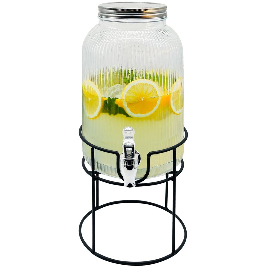 Oferte la Dozator de Bauturi AD 6742 Capacitate 4L cu Suport Metalic Transparent/Negru