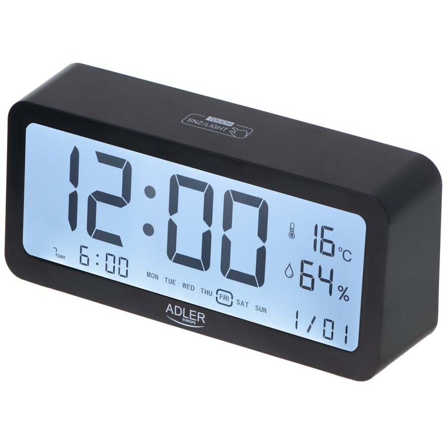 Oferte la Ceas Digital cu Alarma AD 1195 Ecran Iluminat Alimentare Baterii Negru