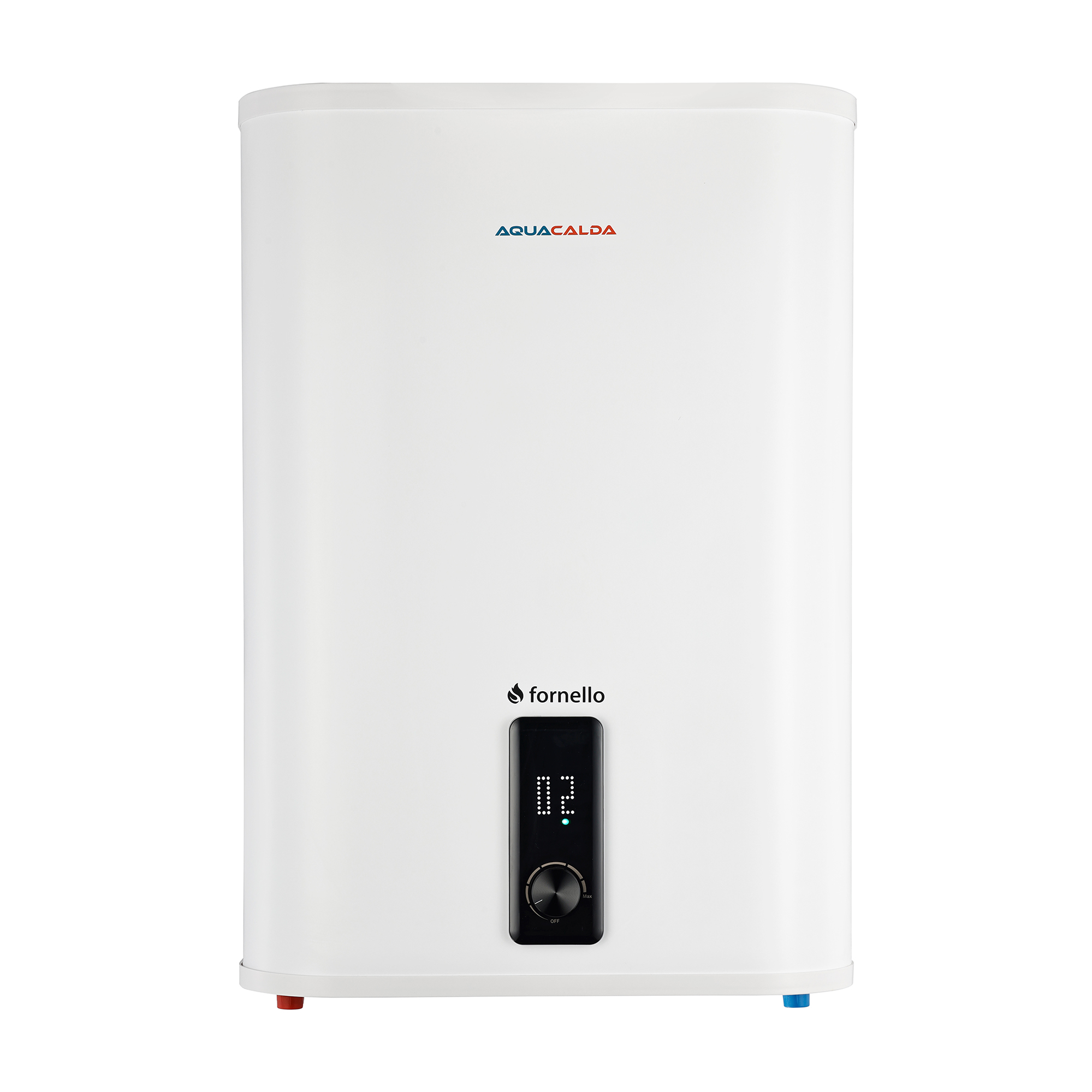 Boiler electric Fornello AQUACALDA Flat 80 Litri 2000 watt reglaj extern al temperaturii poliuretan expandat montare Verticala sau Orizontala grad de protecție IPX4 anod de magneziu si afisa