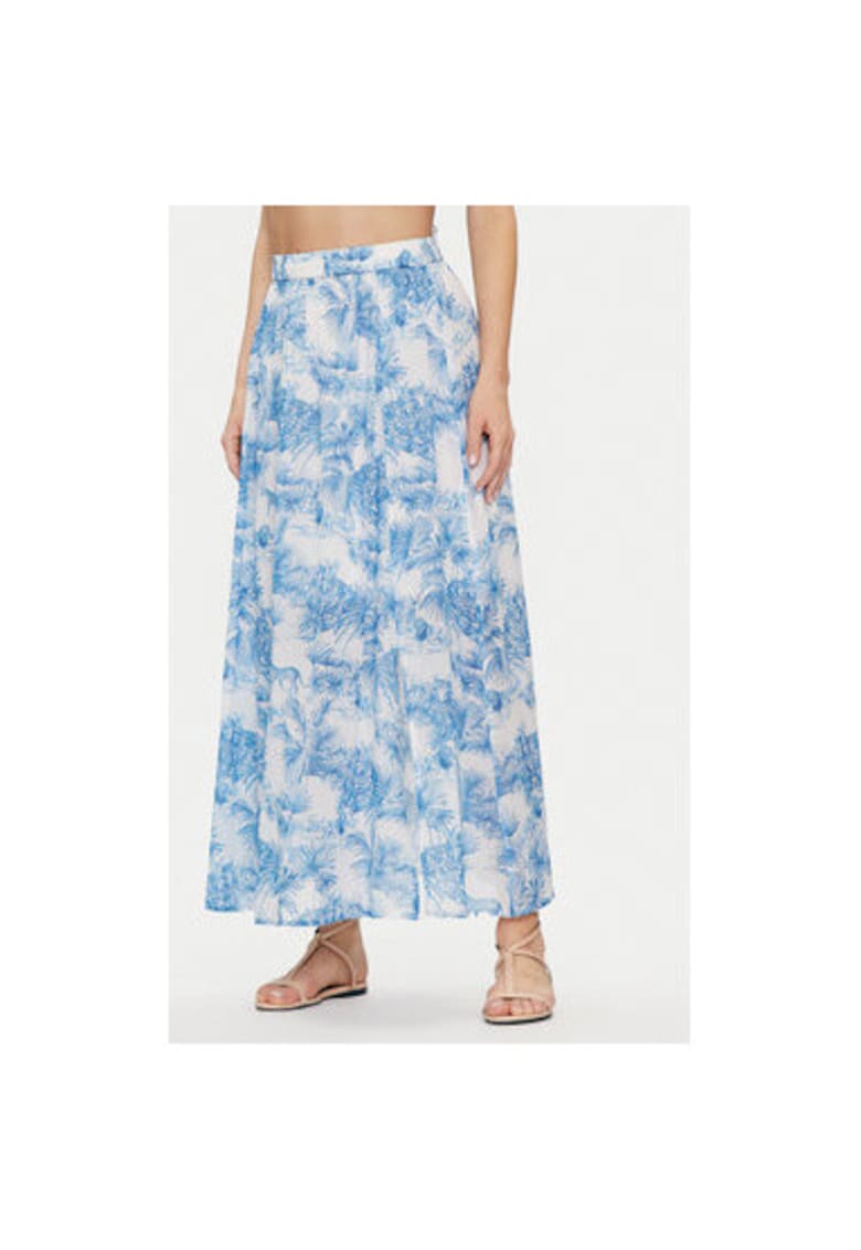 Fusta dama - 303757137 - Bumbac - Albastru - Albastru