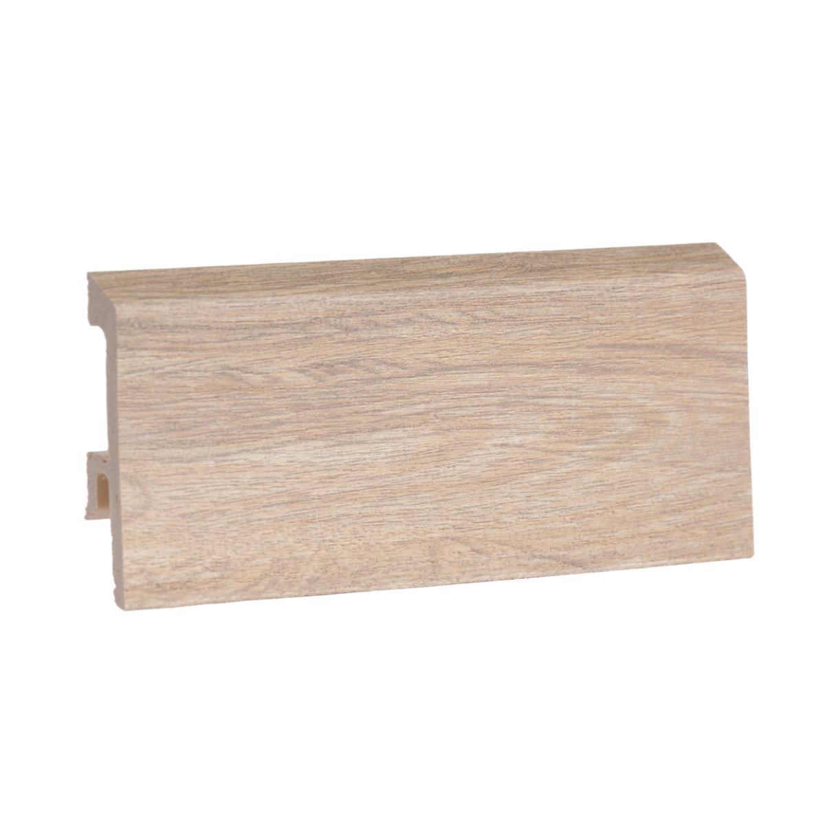 Plinta pardoseala Duflex Baikal 909, polimer flexibil, rezistenta la apa, decor lemn, 2000 x 80 x 18 mm