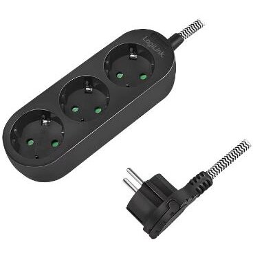 Oferte la Prelungitor 3x Schuko Conectare prin Schuko (T) Cablu 1.5M 16A Protectie Copii Alb/Negru