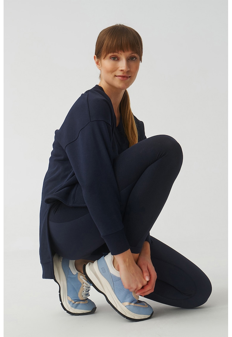 Oferte la Bluza de trening cu decolteu in V - Bleumarin