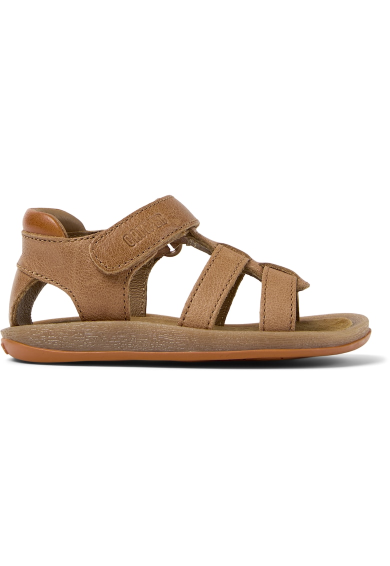 Sandale de piele cu velcro Bicho Bicho - Maro