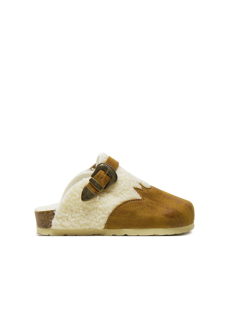 Papuci de casa Nevada G105327 Maro - Piele naturala