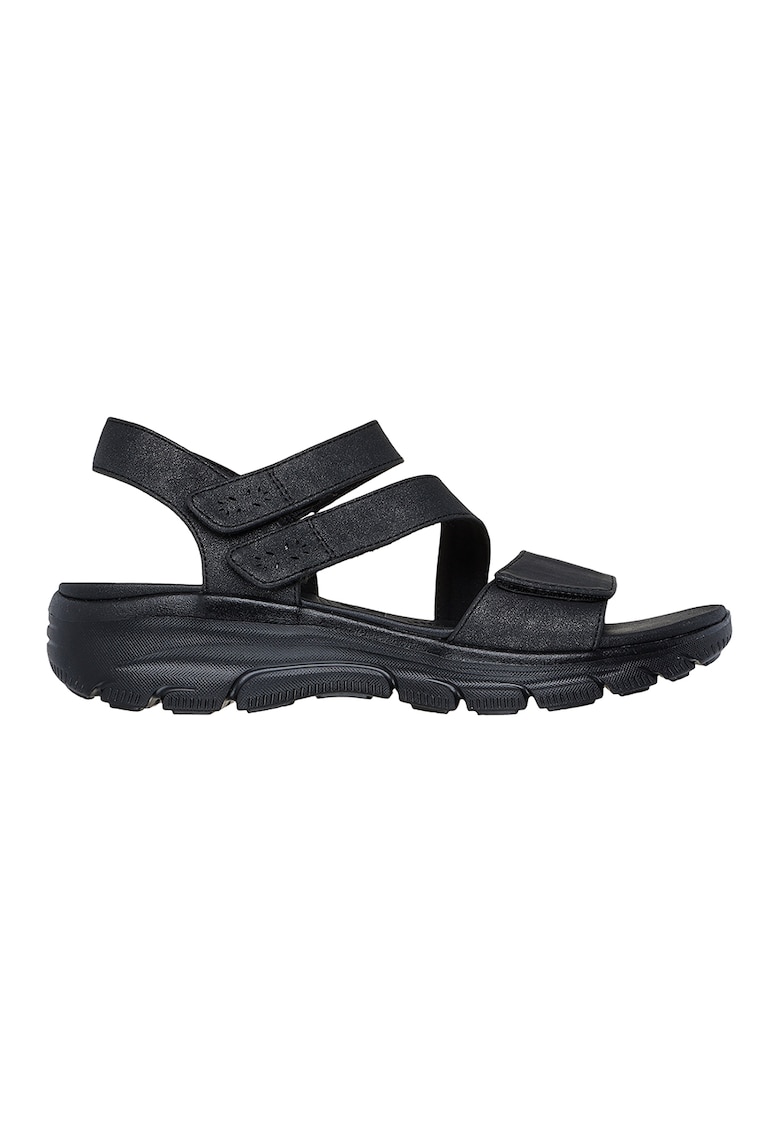 Sandale relaxed fit cu inchidere velcro Easy Going - Negru