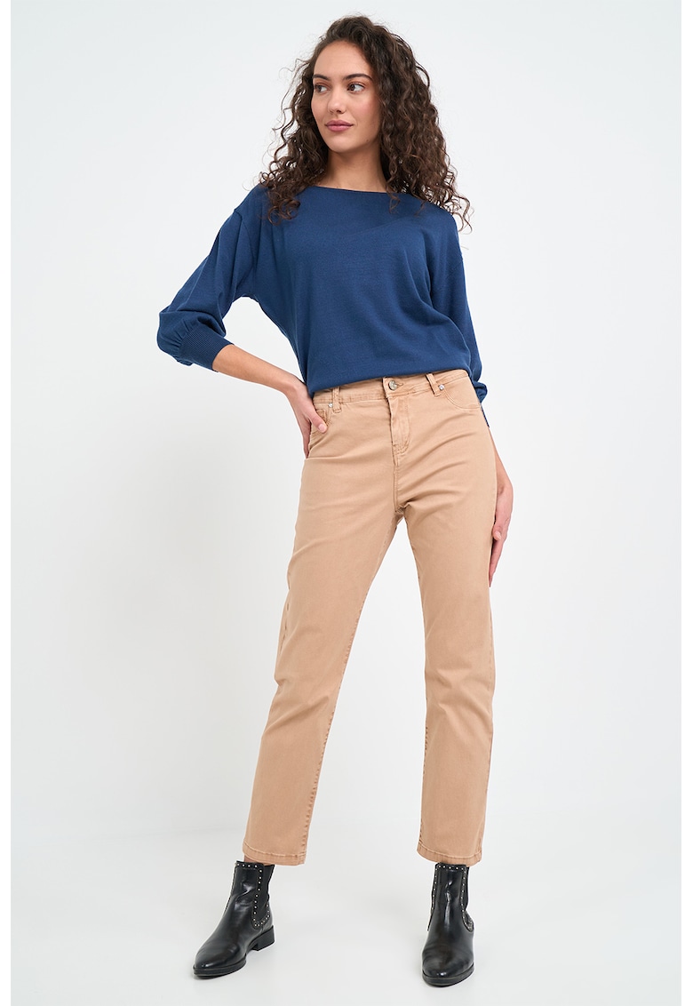 Pantaloni crop - Maro nisip