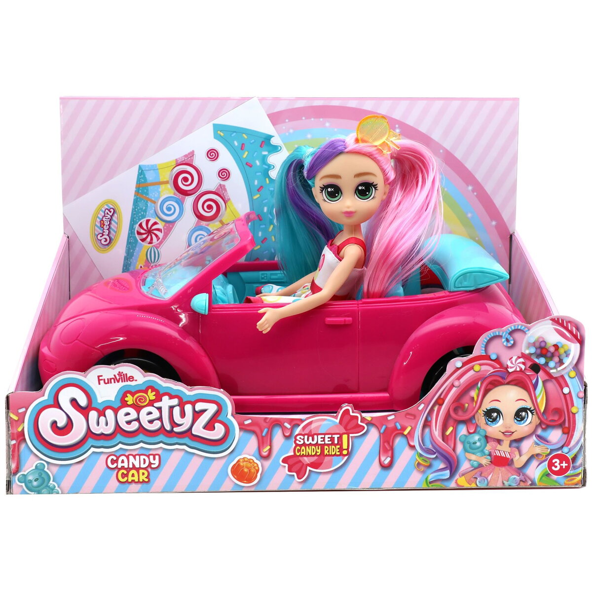 PAPUSA SWEETYZ SI MASINA DECAPOTABILA