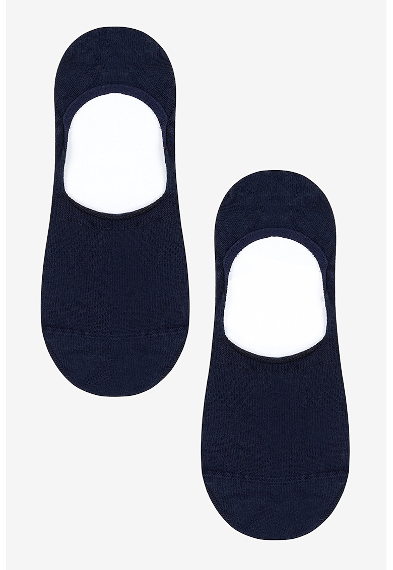 Sosete foarte scurte din amestec de bumbac - Bleumarin