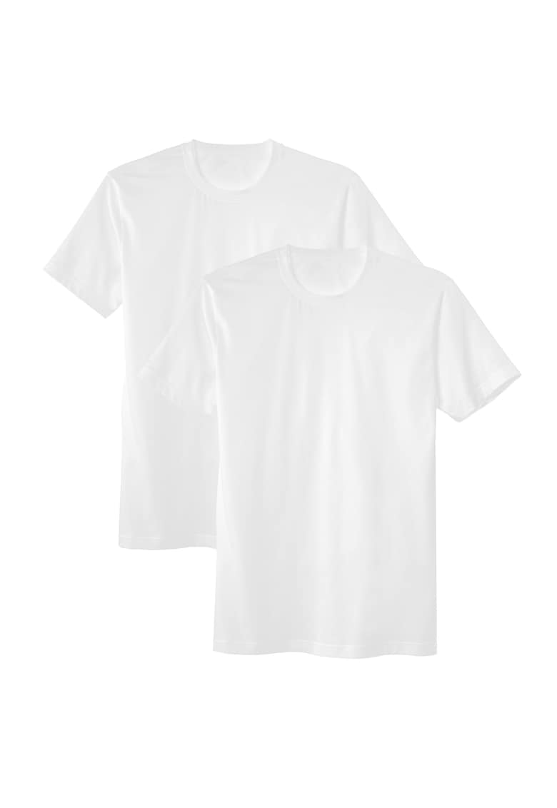 Oferte la Set de tricouri cu decolteu la baza gatului - 2 piese - Alb optic