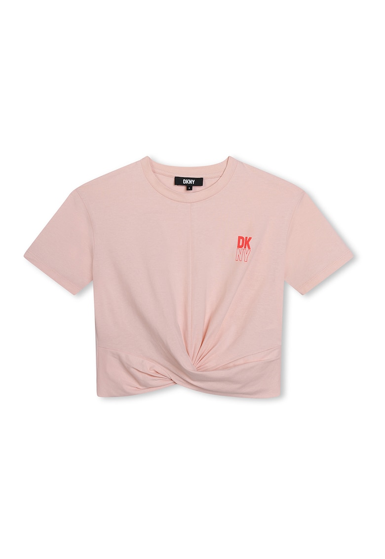 Oferte la Tricou crop cu logo - Roz prafuit