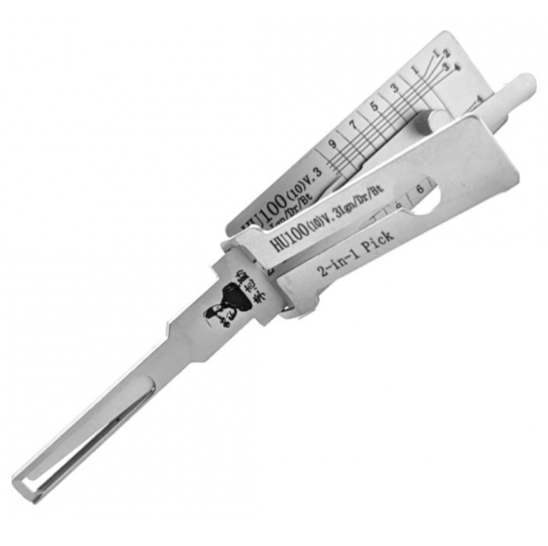 Oferte la Decodor auto Lishi HU100-10 2 in 1 pick pentru chei Opel Vauxhall Saab, si masini americane, lama HU100 10-cut
